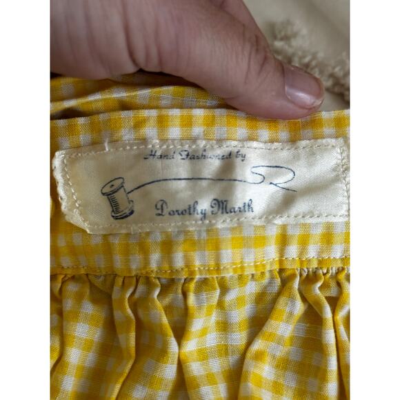 Handmade Vintage Style Apron Cottagecore Floral Gingham Kitchen Retro - Picture 3 of 9